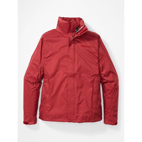 Marmot PreCip Eco Jackets - Mens Rain Jacket Dark Red CA4516392 Canada